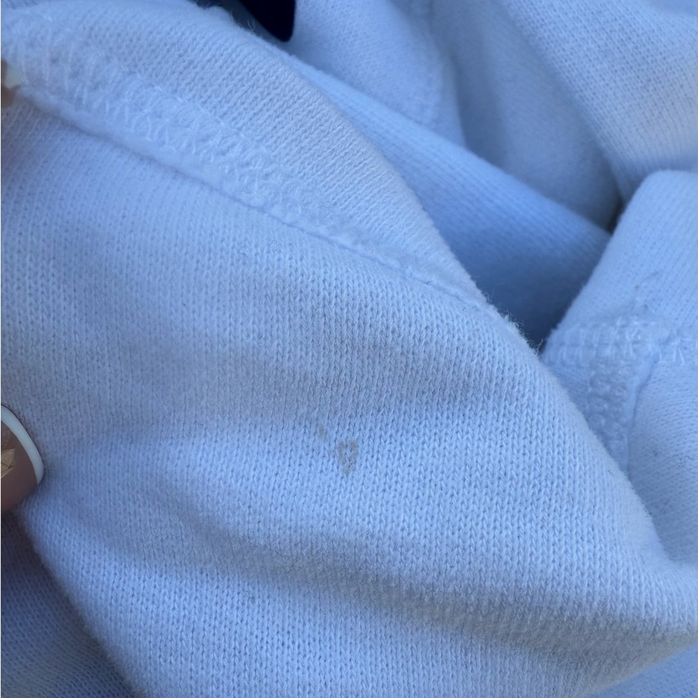 Y2K Abercrombie & Fitch Oversized White Zip Up Hoodie Sweatshirt Women’s Large - Picture 9 of 9